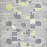Ultra Soft Area Rug, Non Slip, Stain Resistant, Washable Area Rugs for Living Room, Bedroom, Stylish Minimalist Geometric Shapes(Gray)