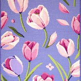 Ultra Soft Area Rug, Non Slip, Stain Resistant, Washable Area Rugs for Living Room, Bedroom, Charming Seasonal Floral Arrangement Style(Purple)
