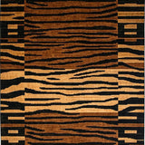 Ultra Soft Area Rug, Non Slip, Stain Resistant, Washable Area Rugs for Living Room, Bedroom, Artistic Contemporary Pattern Fusion(Brown)