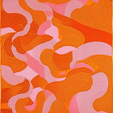 Ultra Soft Area Rug, Non Slip, Stain Resistant, Washable Area Rugs for Living Room, Bedroom, Charming Colorful Fluid Shapes(Orange)