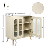 ODIKA Light Wash Wood Buffet Cabinet and Storage Display
