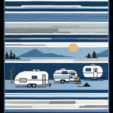 Modern Playful Traveler Motif(Blue)