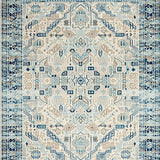 Ultra Soft Area Rug, Non Slip, Stain Resistant, Washable Area Rugs for Living Room, Bedroom, Large Neutral Farmhouse Boho Non Slip Indoor Floor Beige Blue(Beige)