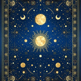 Ultra Soft Area Rug, Non Slip, Stain Resistant, Washable Area Rugs for Living Room, Bedroom, Enchanting Stellar Radiance Style(Blue)