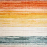 Ultra Soft Area Rug, Non Slip, Stain Resistant, Washable Area Rugs for Living Room, Bedroom, Sleek Neutral Twisted Braids(Orange)