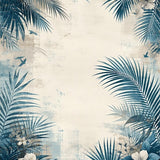 Ultra Soft Area Rug, Non Slip, Stain Resistant, Washable Area Rugs for Living Room, Bedroom, Eclectic Floral Palm Print Accent in Blue Grey Beige(Blue)