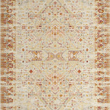 Ultra Soft Area Rug, Non Slip, Stain Resistant, Washable Area Rugs for Living Room, Bedroom, Boho Global with Beige and Earth Tones(Beige)