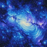 Ultra Soft Area Rug, Non Slip, Stain Resistant, Washable Area Rugs for Living Room, Bedroom, Vibrant Celestial Artistry Display(Blue)