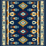 Ultra Soft Area Rug, Non Slip, Stain Resistant, Washable Area Rugs for Living Room, Bedroom, Southwestern Style Navy Geometric Area(Blue)
