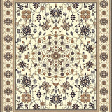 Luxurious Beige Ornamental with Contemporary Geometric(Beige)