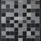 Ultra Soft Area Rug, Non Slip, Stain Resistant, Washable Area Rugs for Living Room, Bedroom, Sophisticated Minimalist Grid Pattern(Black)