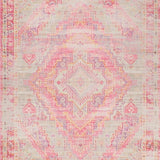 Ultra Soft Area Rug, Non Slip, Stain Resistant, Washable Area Rugs for Living Room, Bedroom, Lush Cozy Ogee Inspired Art(Pink)