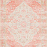 Ultra Soft Area Rug, Non Slip, Stain Resistant, Washable Area Rugs for Living Room, Bedroom, Contemporary Distressed Floral Fusion(Pink)