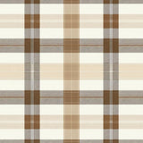 Sophisticated Warm Beige with Textured Plaid and Fine Tartan Stripes(Beige)