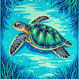 Ultra Soft Area Rug, Non Slip, Stain Resistant, Washable Area Rugs for Living Room, Bedroom, Serene Marine Life Composition(Blue)