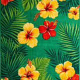 Ultra Soft Area Rug, Non Slip, Stain Resistant, Washable Area Rugs for Living Room, Bedroom, Lively Tiled Tropical Composition(Green)