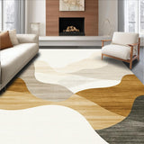 Ultra Soft Area Rug, Non Slip, Stain Resistant, Washable Area Rugs for Living Room, Bedroom, Serene Oasis Beige Area With Abstract Earth Tone Modern Aesthetic(Beige)