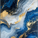 Elegant Wavy Marble Aesthetic(Blue)