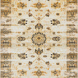 Eclectic Indigo Trellis Accent(Beige)