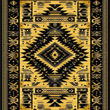 Ultra Soft Area Rug, Non Slip, Stain Resistant, Washable Area Rugs for Living Room, Bedroom, Bold Black and Gold Textures(Gold)