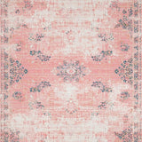 Ultra Soft Area Rug, Non Slip, Stain Resistant, Washable Area Rugs for Living Room, Bedroom, Whimsical Retro Tiled Arrangement(Pink)