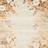 Ultra Soft Area Rug, Non Slip, Stain Resistant, Washable Area Rugs for Living Room, Bedroom, Rustic Entry Beige Brown Floral Boho Kitchen(Beige)