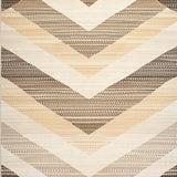 Ultra Soft Area Rug, Non Slip, Stain Resistant, Washable Area Rugs for Living Room, Bedroom, Modern Circular with Interlaced Chevron Designs(Beige)