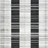 Ultra Soft Area Rug, Non Slip, Stain Resistant, Washable Area Rugs for Living Room, Bedroom, Bold Parallel Lines, Contemporary Stripe Aesthetic(Black)
