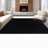 Ultra Soft Area Rug, Non Slip, Stain Resistant, Washable Area Rugs for Living Room, Bedroom, Contemporary Bow Rug - Unique Aesthetic Home Bathmat for Trendy Spaces(Black)