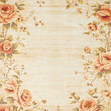 Ultra Soft Area Rug, Non Slip, Stain Resistant, Washable Area Rugs for Living Room, Bedroom, Vintage Beige Distressed Floral Accent(Beige)
