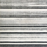 Ultra Soft Area Rug, Non Slip, Stain Resistant, Washable Area Rugs for Living Room, Bedroom, Bold Contrast Striped Rug, Non Slip Absorbent, Modern Layered Design(Black)
