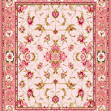 Ultra Soft Area Rug, Non Slip, Stain Resistant, Washable Area Rugs for Living Room, Bedroom, Cozy Blue Rose Vintage Theme(Pink)