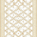 Ultra Soft Area Rug, Non Slip, Stain Resistant, Washable Area Rugs for Living Room, Bedroom, Elegant Beige Trellis Arrangement(Beige)