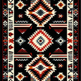 Bold Tribal Contrast Composition(Black)