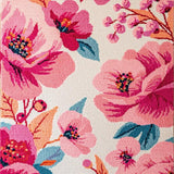 Ultra Soft Area Rug, Non Slip, Stain Resistant, Washable Area Rugs for Living Room, Bedroom, Boho Pink Floral Nursery Washable Rug(Pink)