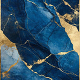 Ultra Soft Area Rug, Non Slip, Stain Resistant, Washable Area Rugs for Living Room, Bedroom, Dynamic Fluid Artful Composition(Blue)