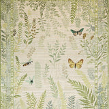 Ultra Soft Area Rug, Non Slip, Stain Resistant, Washable Area Rugs for Living Room, Bedroom, Artistic Nature-Inspired Insect Motif(Beige)