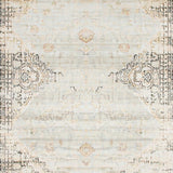 Ultra Soft Area Rug, Non Slip, Stain Resistant, Washable Area Rugs for Living Room, Bedroom, Rustic Ogee Patterned Accent Piece(Gray)