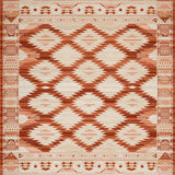 Ultra Soft Area Rug, Non Slip, Stain Resistant, Washable Area Rugs for Living Room, Bedroom, Chic Modernist Diamond Arrangement(Red)
