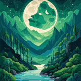Playful Cartoonish Space Theme Decor(Green)