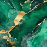 Artful Emerald Swirl Design Element(Green)