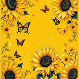 Ultra Soft Area Rug, Non Slip, Stain Resistant, Washable Area Rugs for Living Room, Bedroom, Vibrant Retro Butterfly Motif(Yellow)