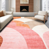 Contemporary Abstract Semi Circle Motif(Beige)