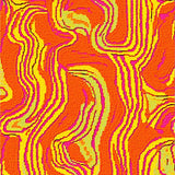 Ultra Soft Area Rug, Non Slip, Stain Resistant, Washable Area Rugs for Living Room, Bedroom, Vibrant Retro Wavy Aesthetic(Orange)