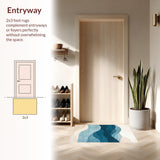 Elegant Blue Toned Artful Design(Beige)