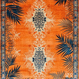 Ultra Soft Area Rug, Non Slip, Stain Resistant, Washable Area Rugs for Living Room, Bedroom, Creative Youthful Tiger Theme Decor(Orange)