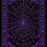 Ultra Soft Area Rug, Non Slip, Stain Resistant, Washable Area Rugs for Living Room, Bedroom, Artistic Halloween-Inspired Lattice Style(Purple)