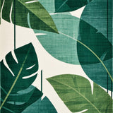 Ultra Soft Area Rug, Non Slip, Stain Resistant, Washable Area Rugs for Living Room, Bedroom, Mid Century Abstract Leaf Motif(Green)