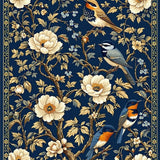 Navy Toned Floral Elegance(Blue)