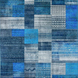 Artistic Blue Tiled Design Element(Blue)